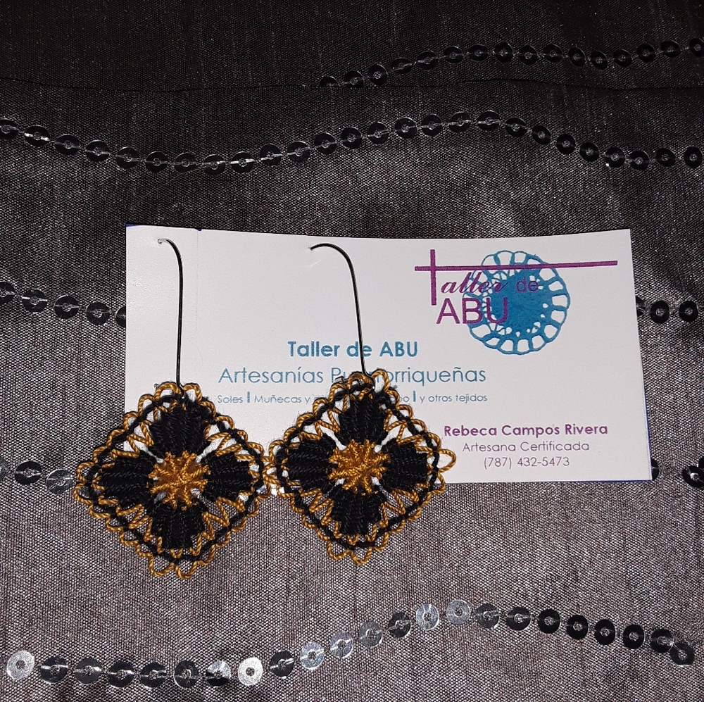 Handmade two tones earrings